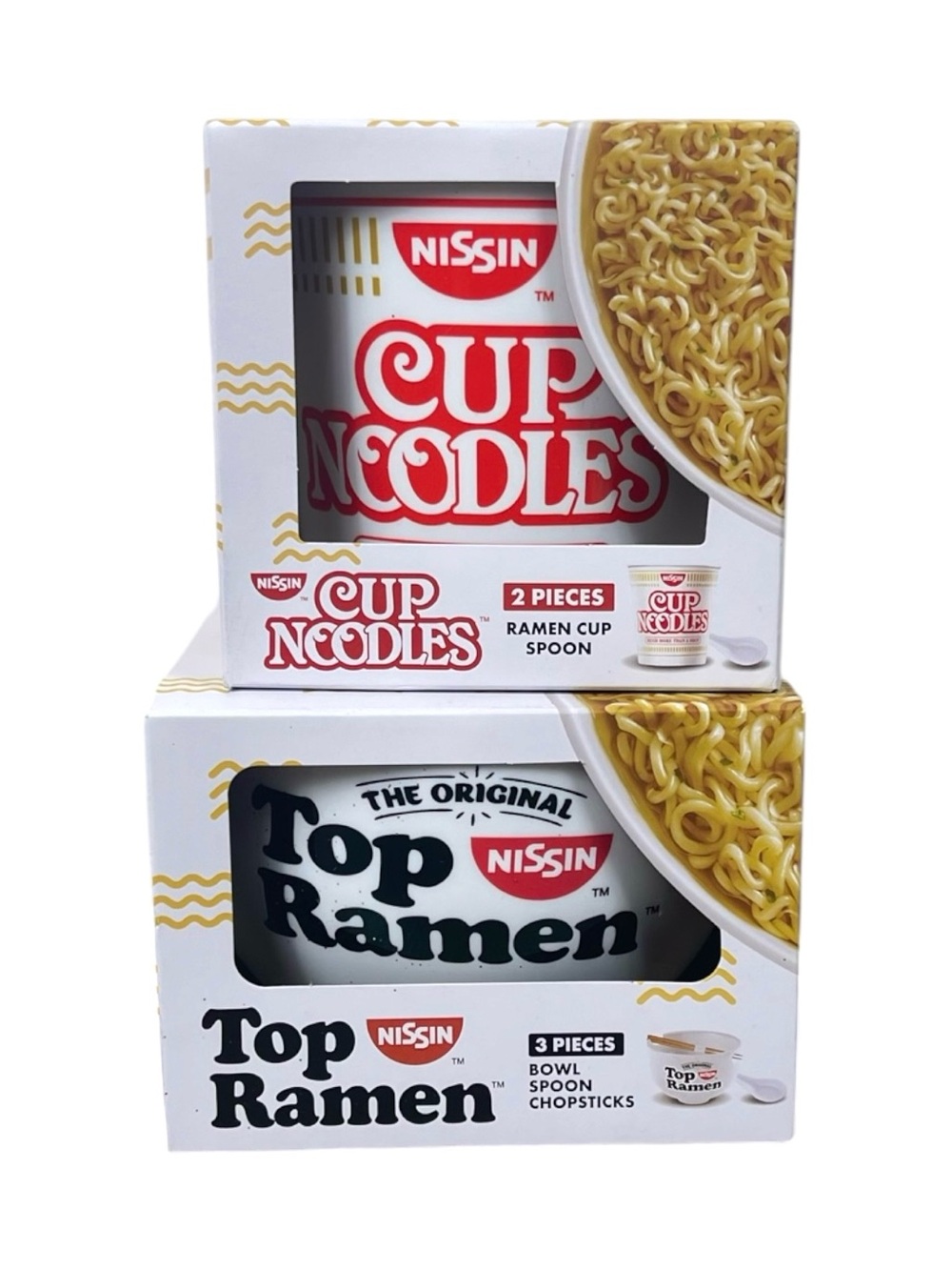 ISSI Ramen Cup & Bowl Spoon Set - White & Yellow